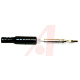 Mueller Electric Black Male Banana Plug, 4 mm Connector, 1500V DC, 15A, Nickel Plating BU-P5169-0