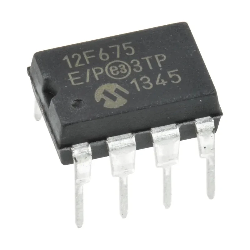 Microchip 8-Bit PIC12F675-E/P Microcontroller 20 MHz 1.75kB FLASH 8-Pin PDIP