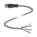 Pepperl + Fuchs Sensor Actuator Cable Female 5 way Straight to 5 way Unterminated, 10 m Cable Length V15-G-10M-PUR