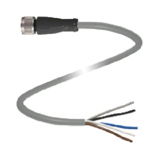 Pepperl + Fuchs Sensor Actuator Cable Female 5 way Straight to 5 way Unterminated, 10 m Cable Length V15-G-10M-PUR