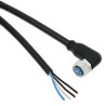 TE Connectivity Sensor Actuator Cable Female 3 Way Right Angle to Unterminated, 24V dc, 1.5 m 1-2273012-1
