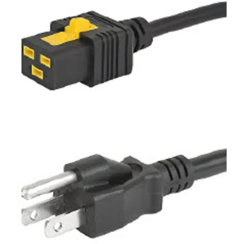 Schurter IEC C19 to 3-Pin Japanese Power Cord PVC Black 2 m 16A 125, 250V AC 6051.2051