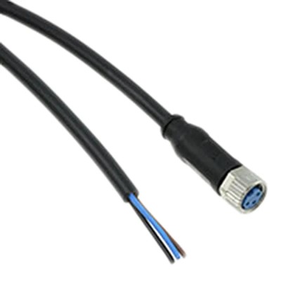 TE Connectivity Female 3 Way M8 to Unterminated Free End Sensor Actuator Cable 1.5m 60V AC 2273001-1