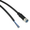 TE Connectivity Female 3 Way M8 to Unterminated Free End Sensor Actuator Cable 1.5m 60V AC 2273001-1