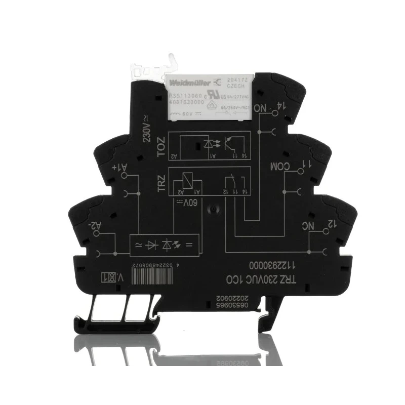 Weidmüller TRZ Series Interface Relay, DIN Rail Mount, 230V Coil Voltage, SPDT Contact, 3.5mA Coil Current, 6A 1122930000