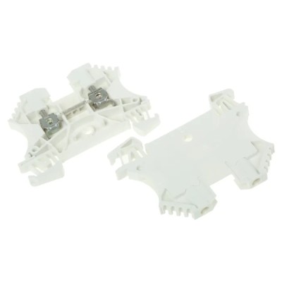 Weidmüller WDU Series Feed Through Terminal Block 2.5mm², 1-Level Screw Termination, White 1036800000