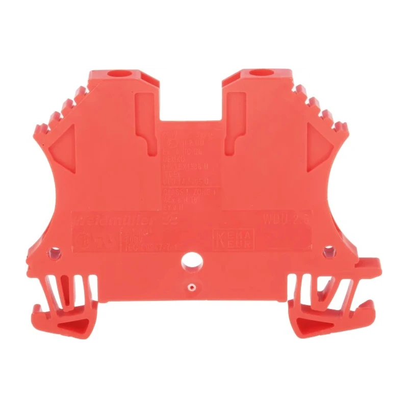 Weidmüller Feed Through Terminal Block Red 2.5mm² 1-Level Screw Termination ATEX Certified 1020040000