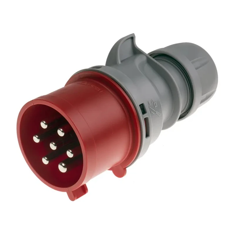 Scame Optima IP44 Red Cable Mount 6P+PE Straight Industrial Power Connector 32A 415V IP44 