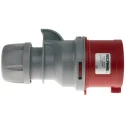 Scame Optima IP44 Red Cable Mount 6P+PE Straight Industrial Power Connector 32A 415V IP44 