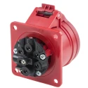 Scame Panel Mount Industrial Power Connector 16A 415V IP44 Red 6P+PE Screw Terminal Optima 