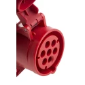 Scame Panel Mount Industrial Power Connector 16A 415V IP44 Red 6P+PE Screw Terminal Optima 