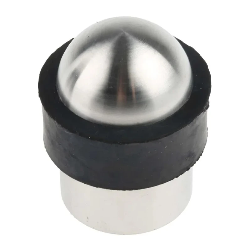 RS PRO Silver Stainless Steel Dome-Shaped Floor Mount Door Stop 35 mm Diameter 894-6935