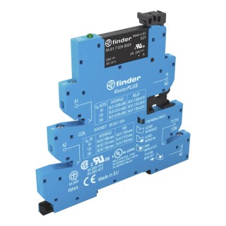 Finder 39 Series Electromechanical Interface Relay DIN Rail Mount 240V AC/DC Coil 6A SPST 39.30.0.240.9024