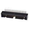 Hirose Right Angle Through Hole PCB Header, 34 Contacts, 2 Row, 2.54 mm Pitch, Shrouded, Brass Gold Plated Contact HIF3FC