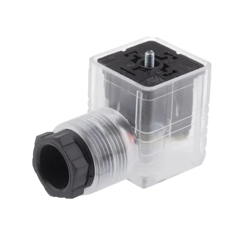 RS PRO 2P+E DIN 43650 A Solenoid Connector Female Indicator Light, 12V dc Voltage 896-2085