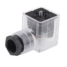 RS PRO 2P+E DIN 43650 A Solenoid Connector Female Indicator Light, 12V dc Voltage 896-2085