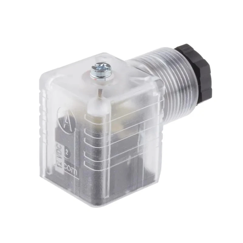 RS PRO 2P+E DIN 43650 A Solenoid Connector Female Indicator Light, 12V dc Voltage 896-2085