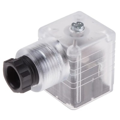 RS PRO 3P+E DIN 43650 A Solenoid Connector Female Indicator Light, 10A, 250V Voltage 896-2108