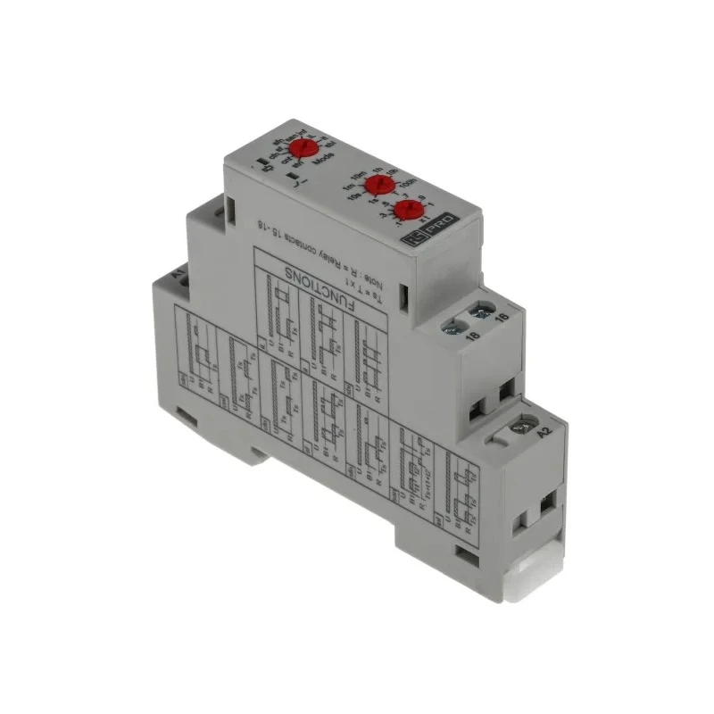 RS PRO DIN Rail Timer Relay, 1-Contact, Multifunction Timer, 240 V DC, 12 V AC & 240 V AC Supply, 0.1 Seconds to 896-6813