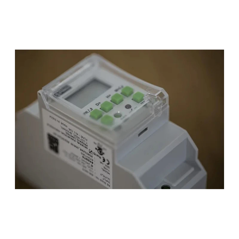 RS PRO Digital DIN Rail Time Switch 1 Channel 240V ac SPDT Contact 6-Year Battery Life 896-6876
