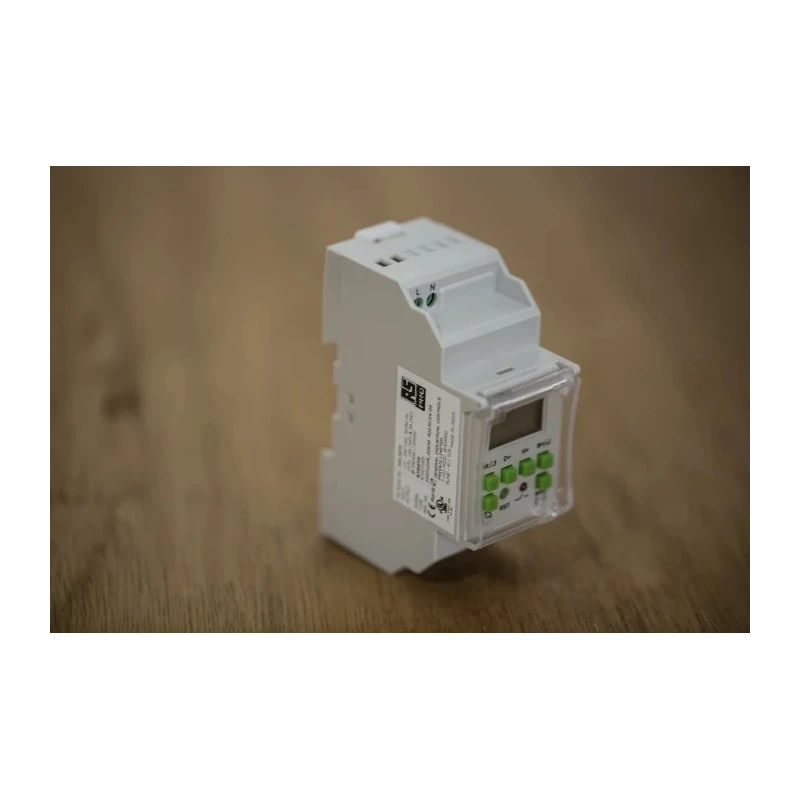 RS PRO Digital DIN Rail Time Switch 1 Channel 240V ac SPDT Contact 6-Year Battery Life 896-6876