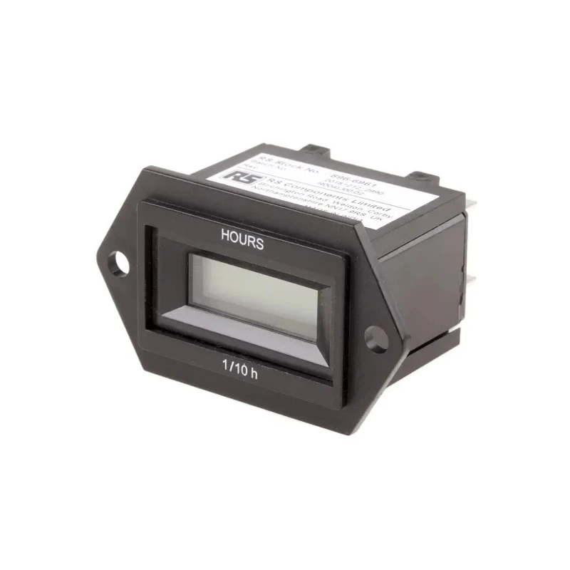 RS PRO Hour Meter Counter, 6-Digit LCD Display, Remote Reset, 12 to 48V AC/DC, 50 Hz, Flush Panel Mount 896-6961