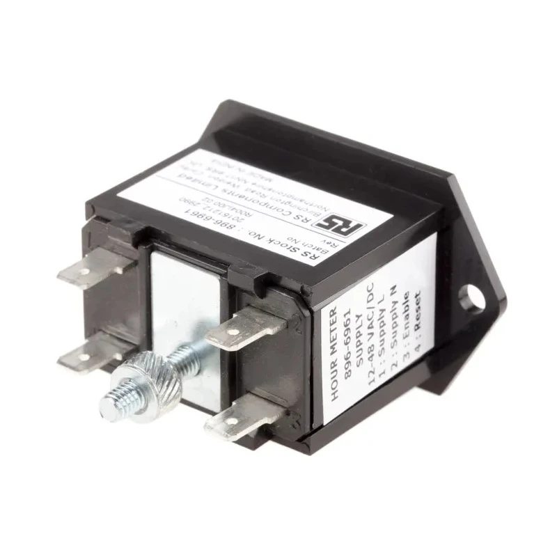 RS PRO Hour Meter Counter, 6-Digit LCD Display, Remote Reset, 12 to 48V AC/DC, 50 Hz, Flush Panel Mount 896-6961
