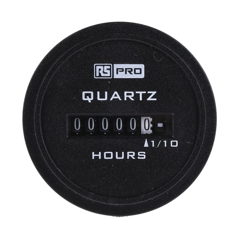 RS PRO 6 Digit Analogue Hour Meter Panel Mount 264V AC with 3.6mm Digit Height 896-6933