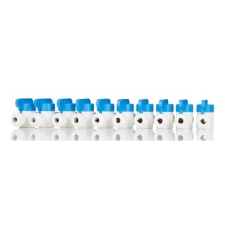 John Guest Plastic Push-Fit 2-Way Ball Valve 16 bar, 1/4 in Port PPSV040808W