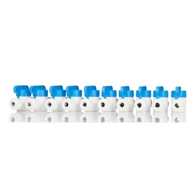 John Guest Plastic Push-Fit 2-Way Ball Valve 16 bar, 1/4 in Port PPSV040808W