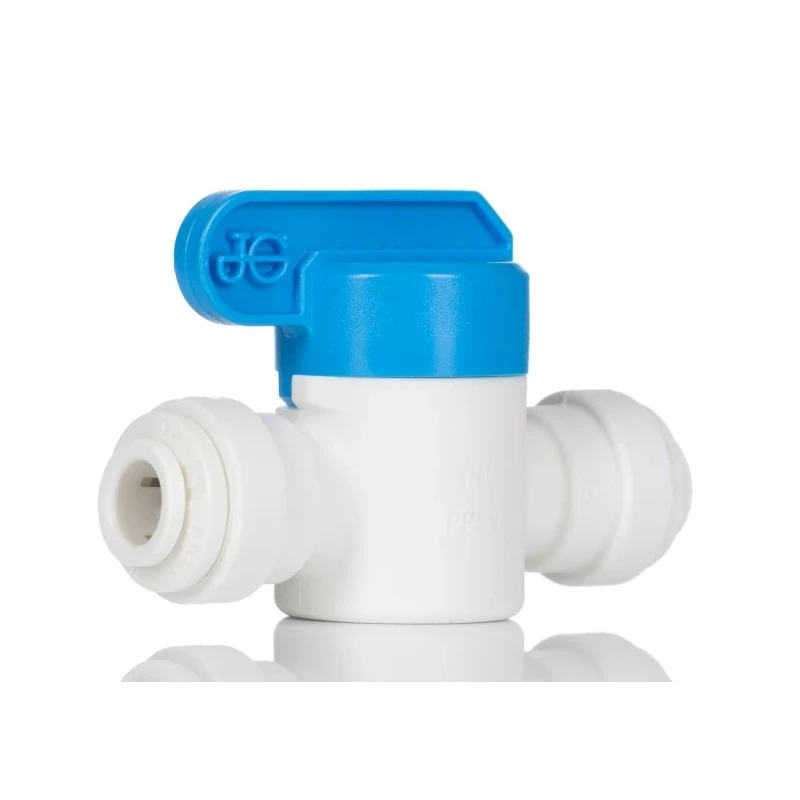 John Guest Plastic Push-Fit 2-Way Ball Valve 16 bar, 1/4 in Port PPSV040808W