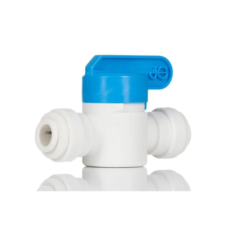 John Guest Plastic Push-Fit 2-Way Ball Valve 16 bar, 1/4 in Port PPSV040808W
