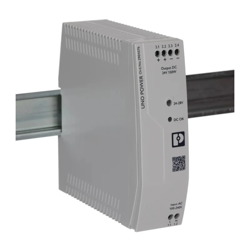 Phoenix Contact UNO POWER DIN Rail Switch Mode Power Supply 28V DC, 6.25 A Output, 150W, 264V AC Input 2904376