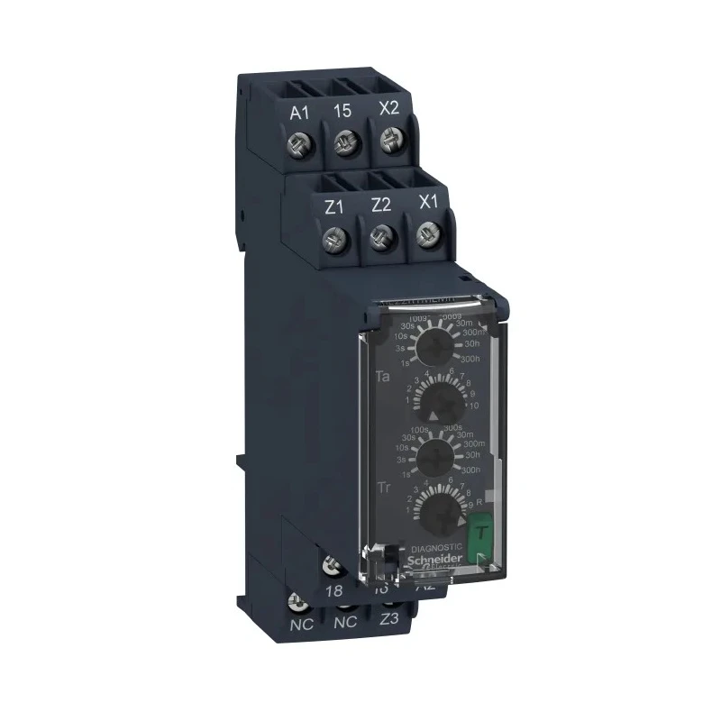 Schneider Electric Harmony Time Series DIN Rail Timer Relay 1-Contact 24-240 V AC/DC 0.05-300 h RE22R1MLMR