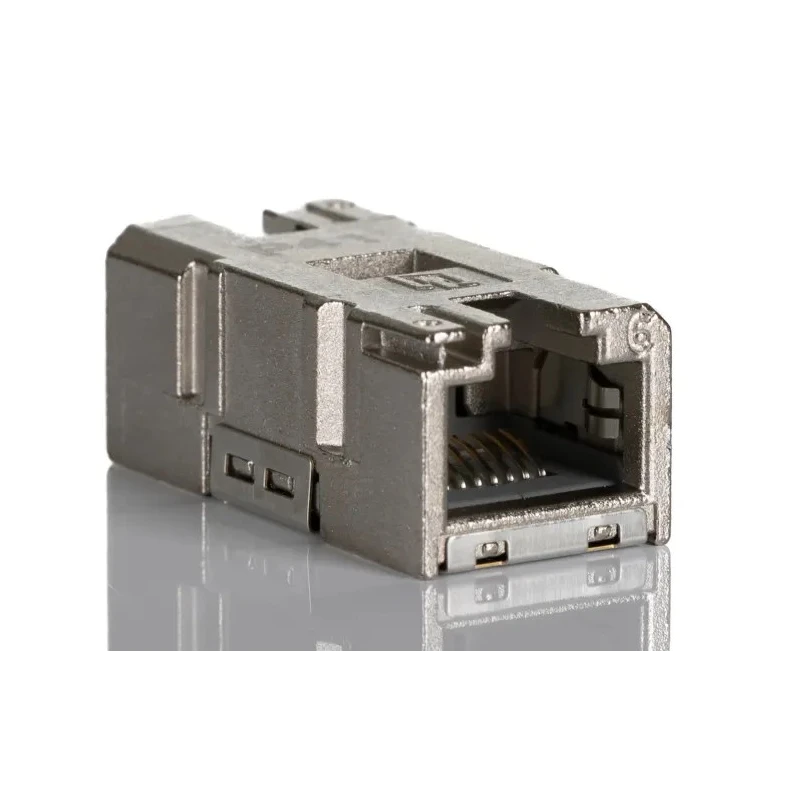 Weidmüller Straight 1 Way RJ45 Bulkhead Insert Coupler 360° Shielded Die Cast Zinc Housing RJ45 