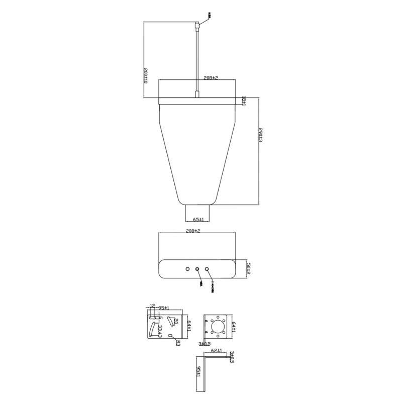Siretta Multi-Band Directional Wall/Pole Mount Antenna with Type N Female Connector 800 MHz to 2.5 GHz OSCAR18/x/NF/S/S/22