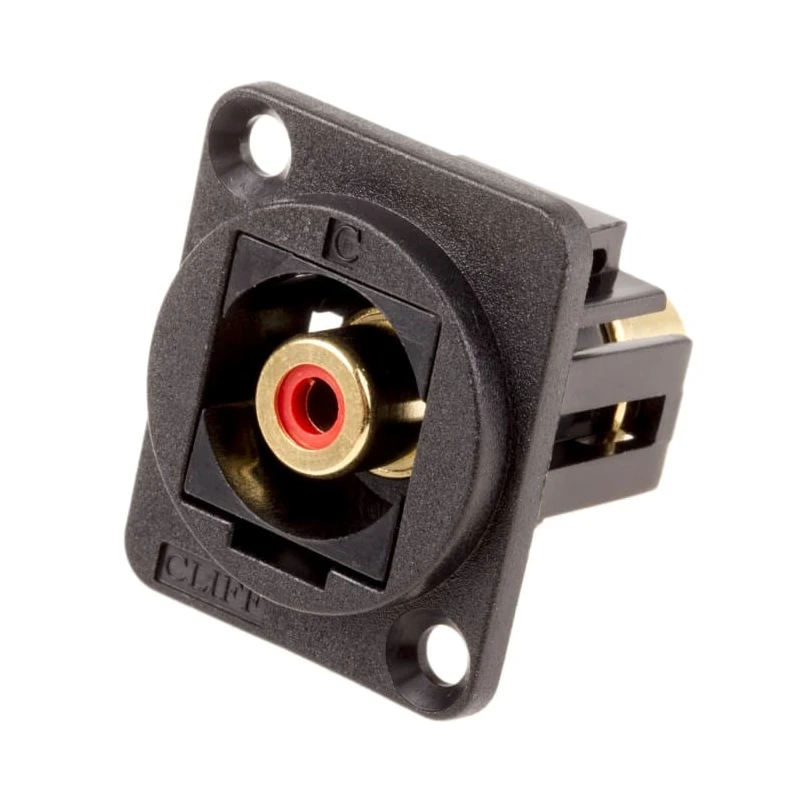 RS PRO Black Straight Panel RCA Socket 898-7611, Female Connector, Solder Termination, United Kingdom