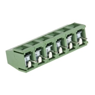 RS PRO PCB Terminal Block 6-Contact 5 mm Pitch 1 Row 300V 10A Polyamide Housing 897-0853