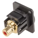 RS PRO Black Straight Panel RCA Socket 898-7611, Female Connector, Solder Termination, United Kingdom