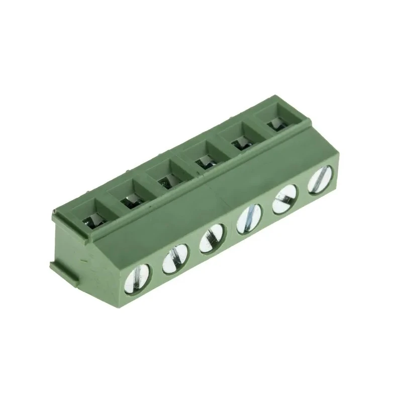 RS PRO PCB Terminal Block 6-Contact 5 mm Pitch 1 Row 300V 10A Polyamide Housing 897-0853