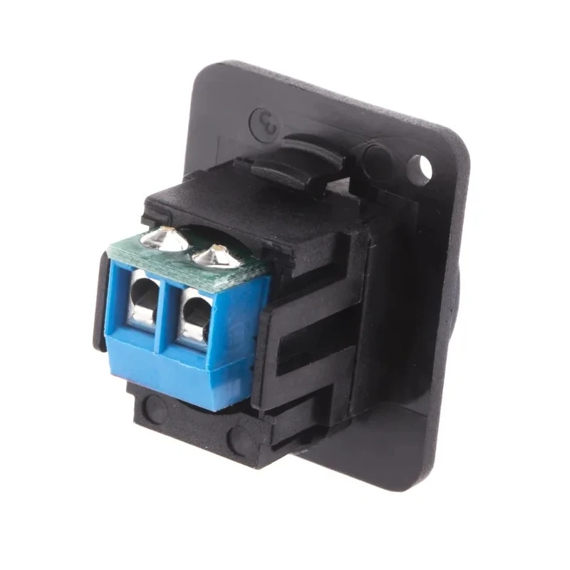 RS PRO Terminal Block Connector 2-Way Panel Mount Solder Termination 24mm² Wire 10A 60V Nickel Plated Black 898-7637