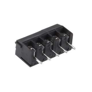 RS PRO PCB Terminal Block 5-Contact 3.5 mm Pitch 1 Row 300V Screw Connection Polyamide Housing 897-1348