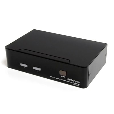 StarTech.com 2 Port 1 Displays USB DVI KVM Switch 3.5 mm Stereo Audio Support 1920 x 1200 Pixel Maximum Resolution SV231DVIUA