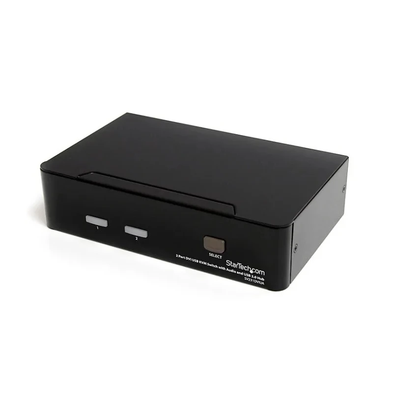 StarTech.com 2 Port 1 Displays USB DVI KVM Switch 3.5 mm Stereo Audio Support 1920 x 1200 Pixel Maximum Resolution SV231DVIUA