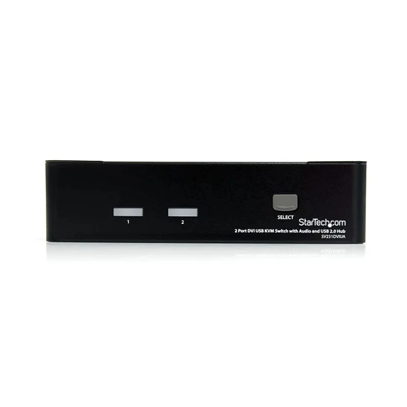 StarTech.com 2 Port 1 Displays USB DVI KVM Switch 3.5 mm Stereo Audio Support 1920 x 1200 Pixel Maximum Resolution SV231DVIUA