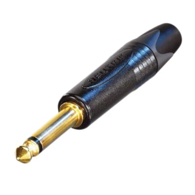 Neutrik 6.35 mm 2-Way Male Mono Jack Connector 50V 15A Solder Termination RSNP2X-B