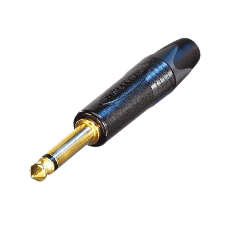 Neutrik 6.35 mm 2-Way Male Mono Jack Connector 50V 15A Solder Termination RSNP2X-B