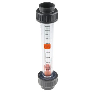 Georg Fischer Short Version Series Flow Meter with Plastic Body, Connection Thread Size 1 in, 1-1/2 in, 3/4 in 198803329