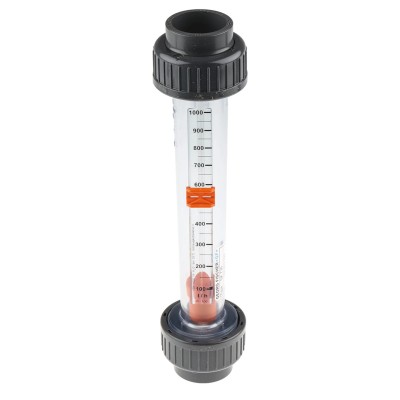 Georg Fischer Short Version Series Flow Meter with Plastic Body, Connection Thread Size 1 in, 1-1/2 in, 3/4 in 198803329
