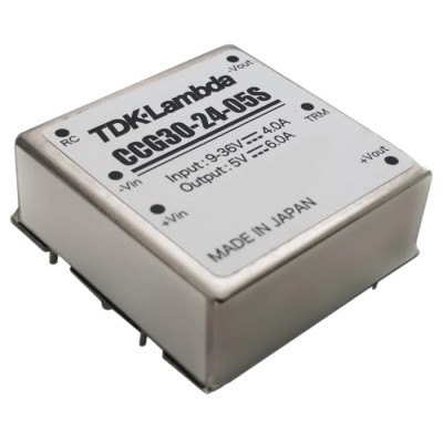 TDK-Lambda DC/DC Converter 12V DC Output 2.5 A, 24V DC Input, 9V Min Input, 30W, Through Hole CCG30-24-12S